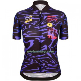 Wielershirt Dames 2022 Ronde van Frankrijk Lure-Planches Des Belles Filles - Blauw Zwart